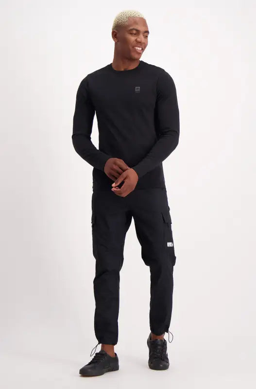 Dunns Clothing | Mens | Lockwood Long Tee _ 136332 Black