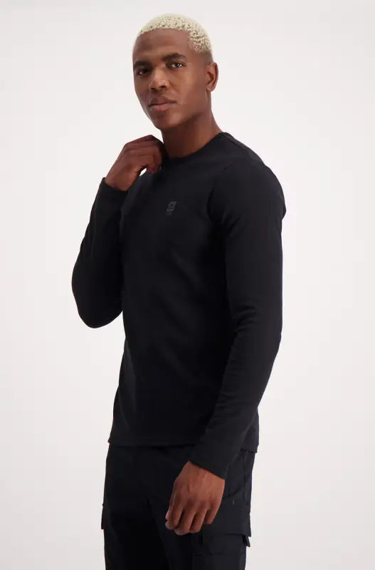 Dunns Clothing | Mens | Lockwood Long Tee _ 136332 Black