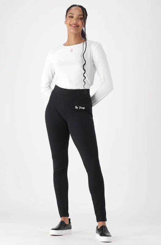 Dunns Clothing | Ladies | Lola Branded Leggings _ 146126 Black