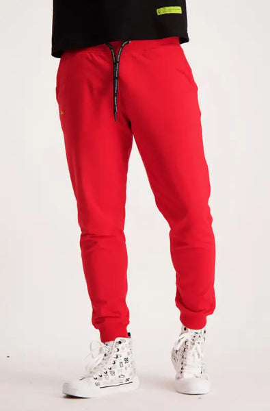 Red jogger pants men sale