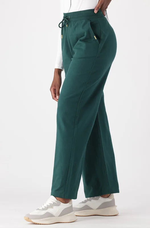 Dunns Clothing | Ladies | Lucy Fleece Straight Leg Pants _ 145470 Green