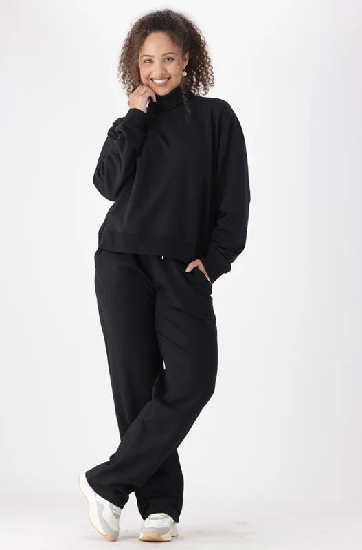 Fleece straight leg pants sale