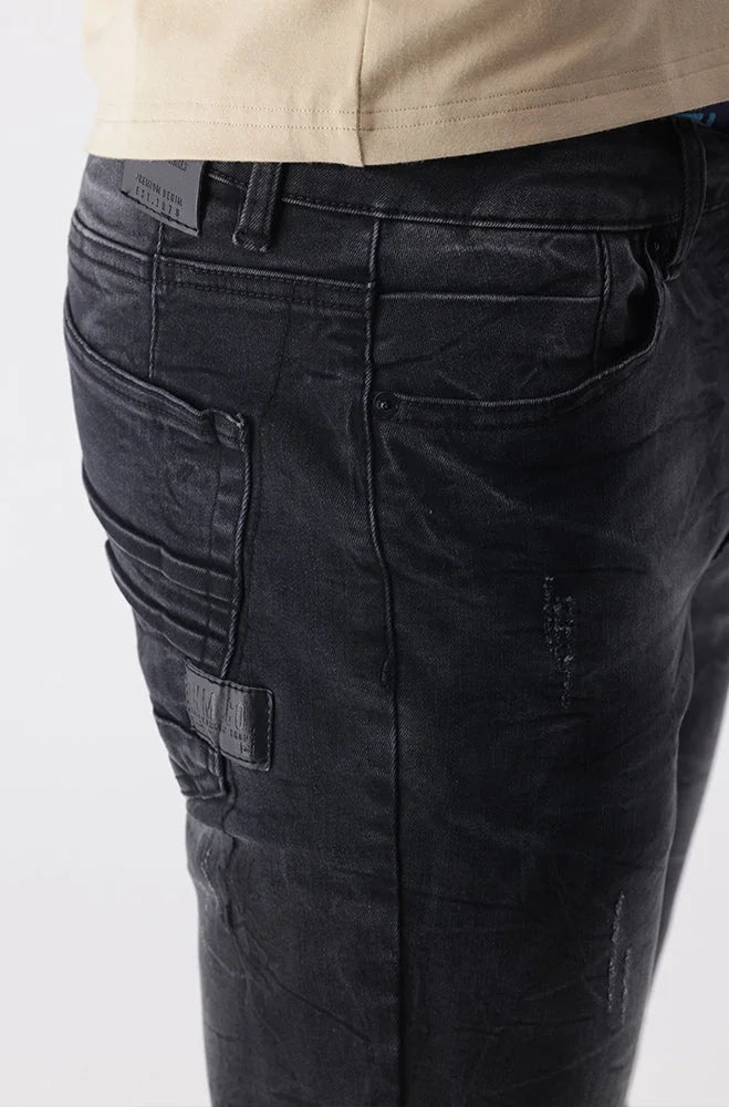 Dunns Clothing | Mens | Lukens Super Skinny Denim _ 147989 Black