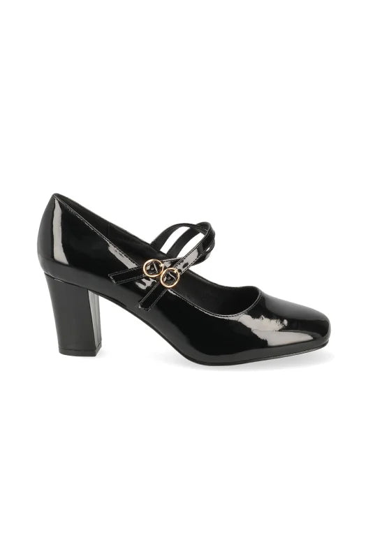 Dunns Clothing | Footwear | Marseli Block Heel Shoe _ 148128 Black