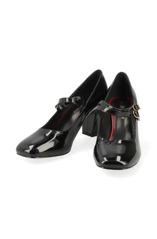 Dunns Clothing | Footwear | Marseli Block Heel Shoe _ 148128 Black