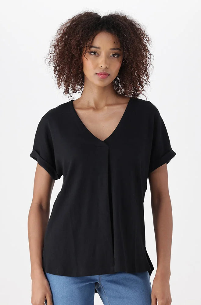 Dunns Clothing | Ladies | MIA PORTIFINO TOP _ 150482 Black