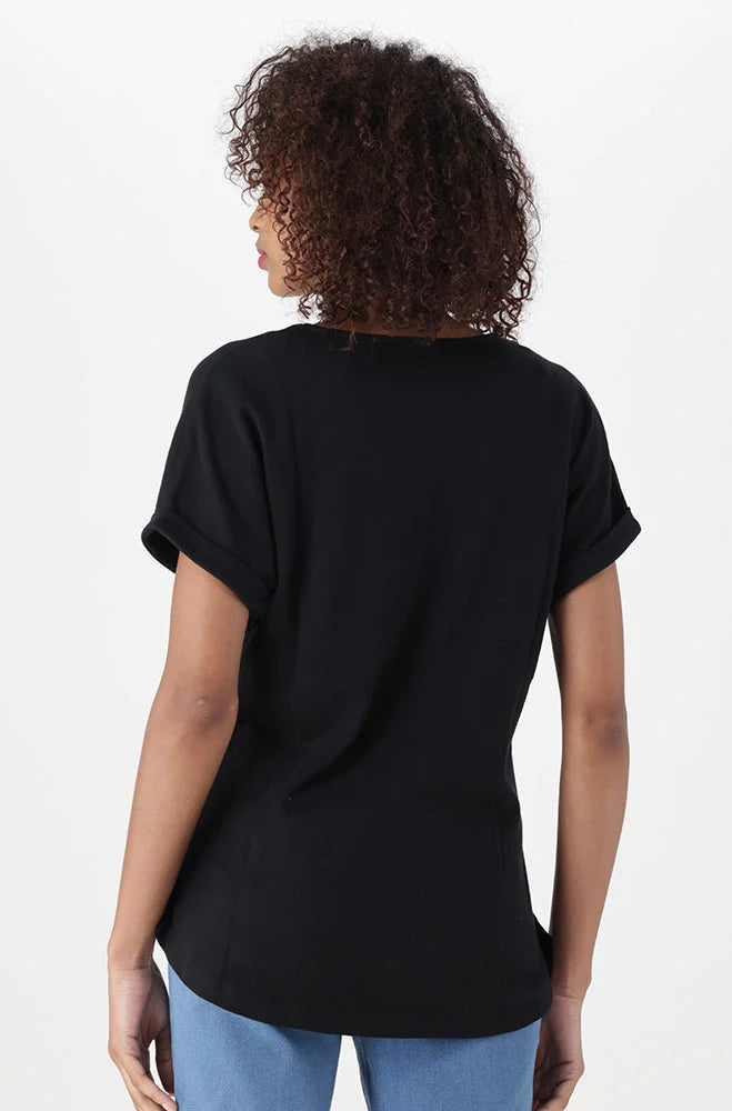 Dunns Clothing | Ladies | MIA PORTIFINO TOP _ 150482 Black