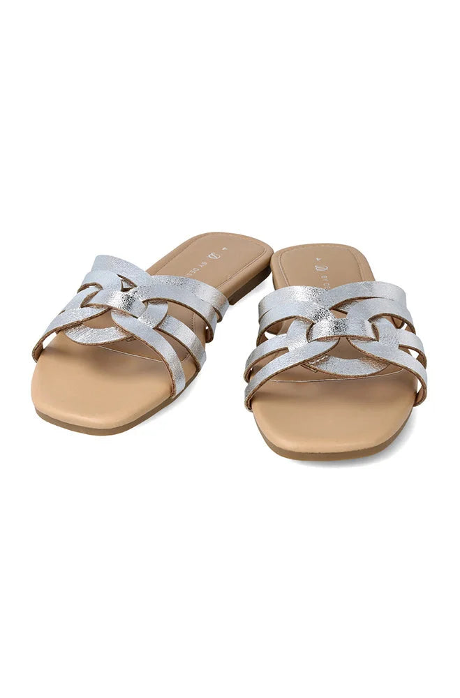 Dunns Clothing | Footwear | Miranda Slide _ 149939 Silver