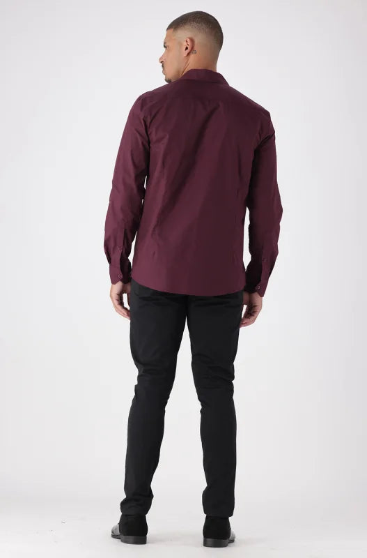 Dunns Clothing | Mens | Navarro Shirt _ 147301 Burgundy