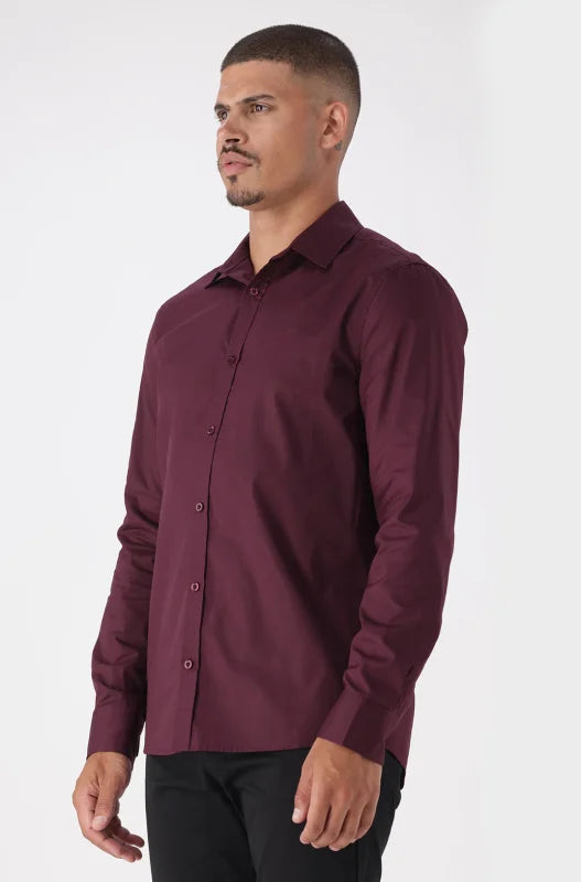 Dunns Clothing | Mens | Navarro Shirt _ 147301 Burgundy