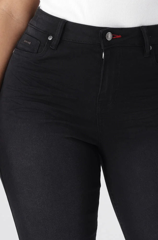 Dunns Clothing | Ladies | Nova Denim Pedal Pusher _ 151312 Black Wash