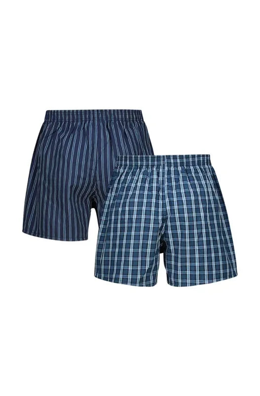 Dunns Clothing | Underwear | Orian Woven Boxers - 2 Pack _ 146416 Navy
