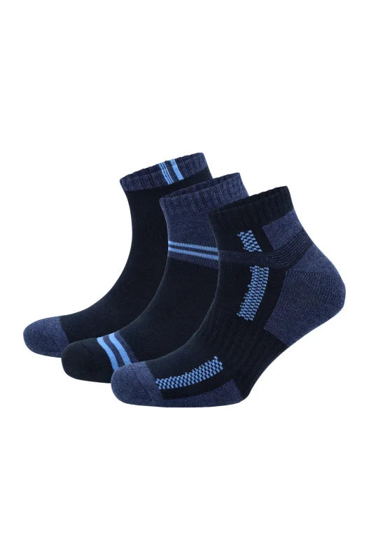 Dunns Clothing | Underwear | Otis Trainer Socks - 3 Pack _ 146611 Blue