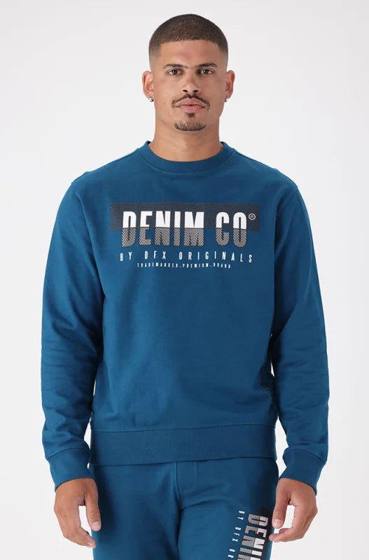 Dunns Clothing | Mens | Phillips Crew Sweat _ 144765 Teal