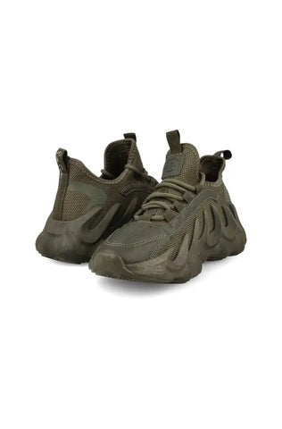 Dunns Clothing | Footwear | Pierre Cardin Tsunami Mesh Trainer _ 141870 Fatigue