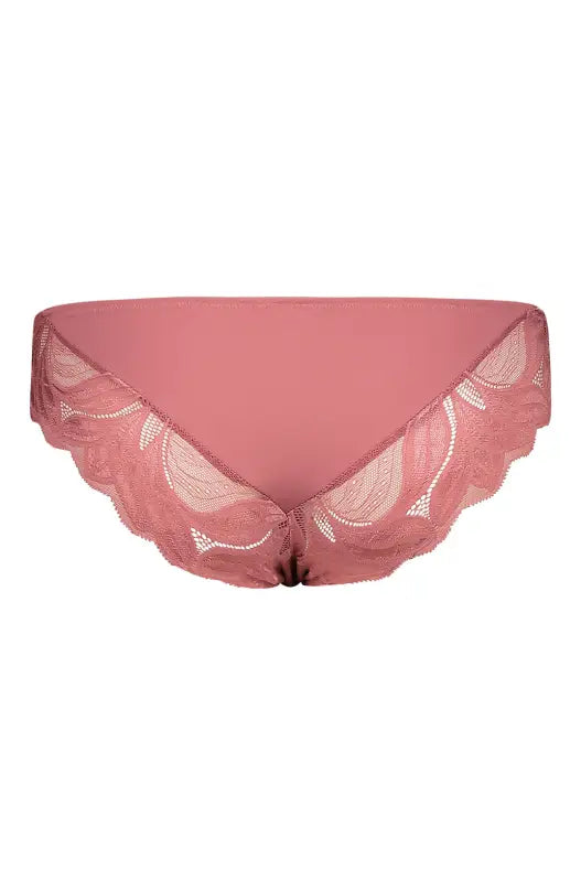Dunns Clothing | Underwear | Priya Lace Inset Bikini _ 143052 Dusty Pink