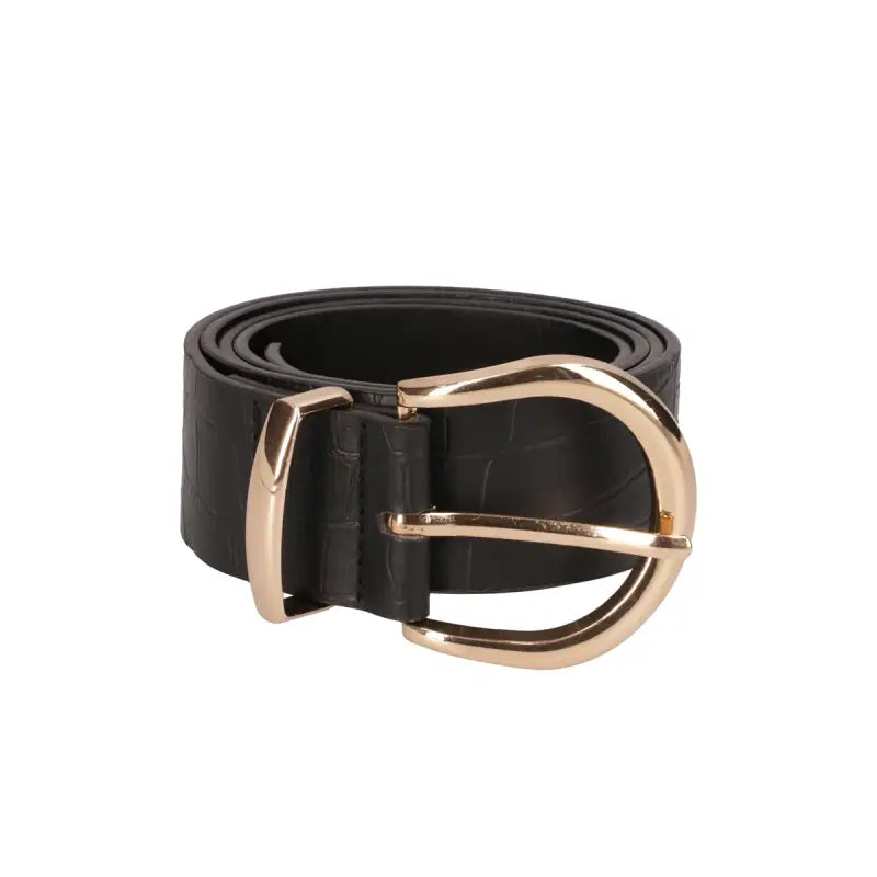 Dunns Clothing | Accessories | Rosaria Croc Circle Belt _ 118790 Black