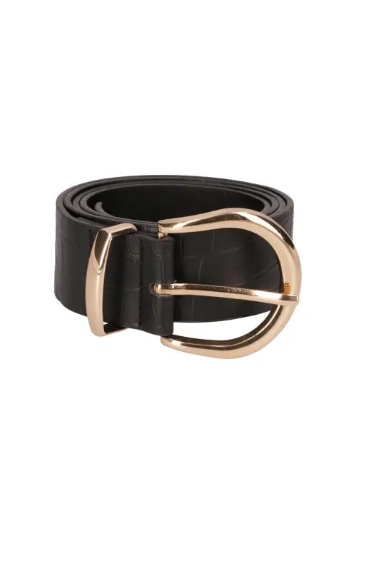 Dunns Clothing | Accessories | Rosaria Croc Circle Belt _ 118790 Black