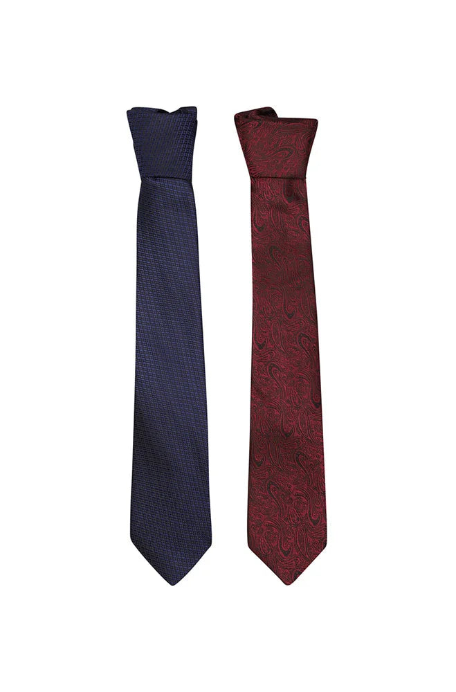 Dunns Clothing | Accessories | Roy Navy And Burg 2 Pack Tie _ 151531 Multi