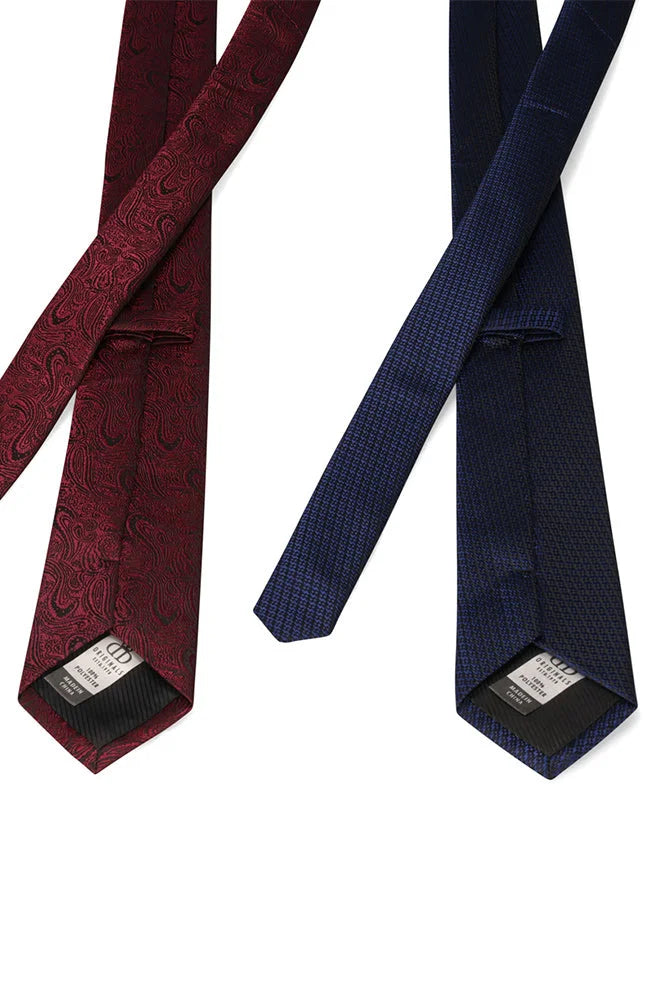 Dunns Clothing | Accessories | Roy Navy And Burg 2 Pack Tie _ 151531 Multi
