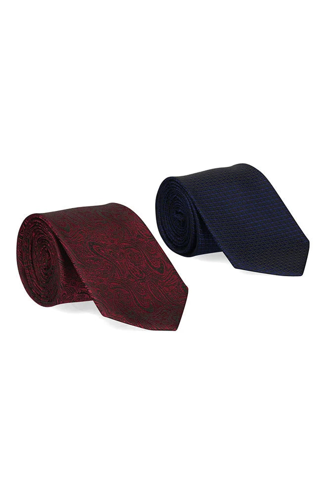 Dunns Clothing | Accessories | Roy Navy And Burg 2 Pack Tie _ 151531 Multi