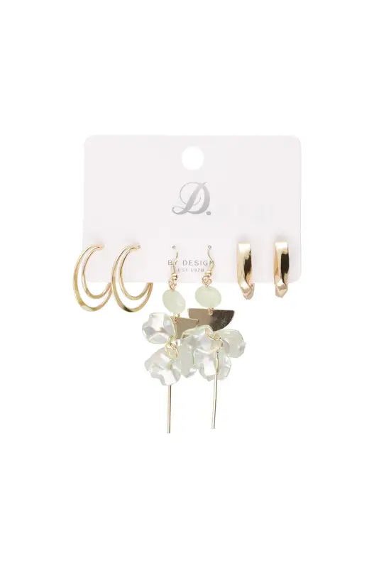 Dunns Clothing | Accessories Sabrina 3 Pack Earrings _ 149005 Gold