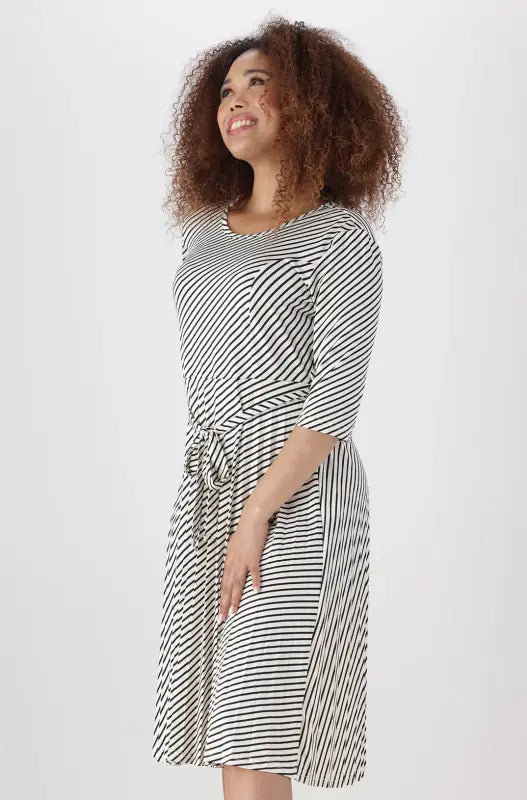 Dunns Clothing | Ladies | Sam Stripe Pleat Dress _ 145702 Multi