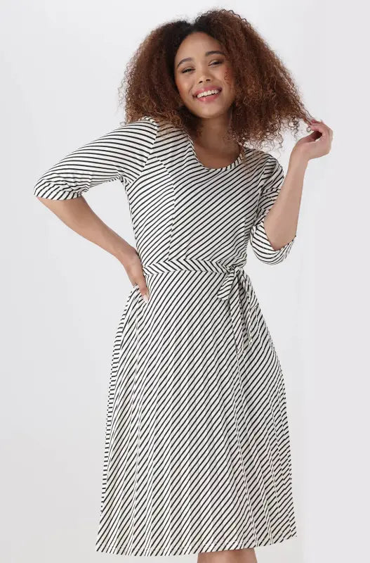 Dunns Clothing | Ladies | Sam Stripe Pleat Dress _ 145702 Multi