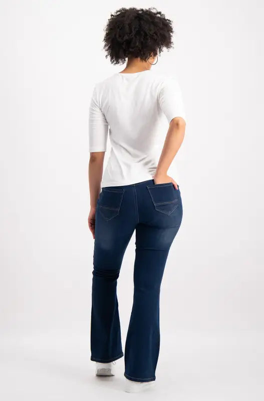 Dunns Clothing | Ladies | Cindy Bootleg Jeans _ 138513 Dark Wash