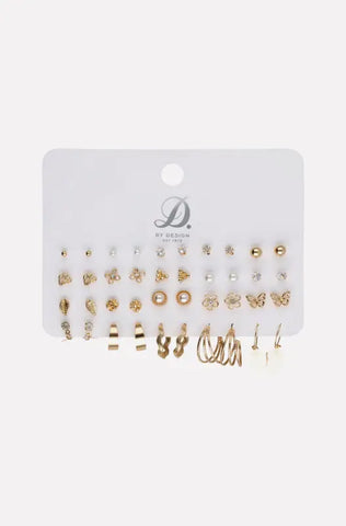 Dunns Clothing | Accessories | Shantell 20 Pack Earrings _ 143705 Gold