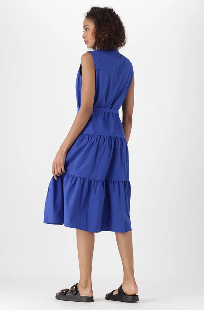 Dunns Clothing | Ladies | Sofia Sleeves Tiered Dress _ 151279 Cobalt