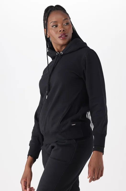 Dunns Clothing | Ladies | South Side Fleece Hoodie _ 145505 Black