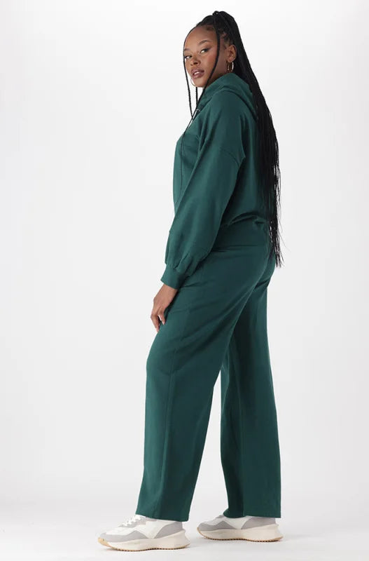 Dunns Clothing | Ladies | South Side Puff Sleeve Hoodie _ 145469 Green