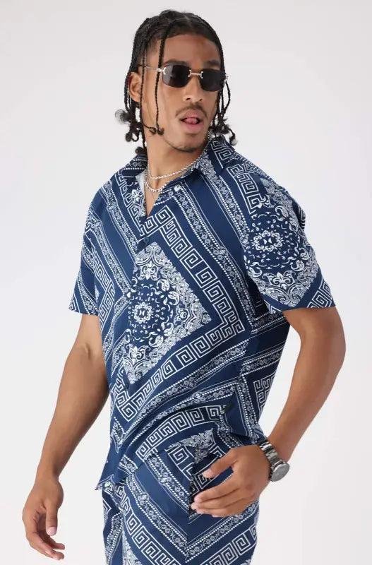 Dunns Clothing | Mens | Stoneridge Viscose Shirt _ 145347 Blue