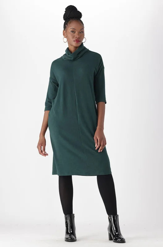 Dunns Clothing | Ladies | Talia Colw Neck Shift Dress _ 148632 Fatigue