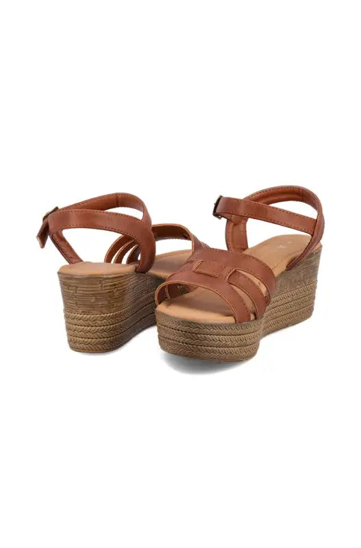 Dunns Clothing | Footwear Talya Wedge Sandal _ 145615 Brown