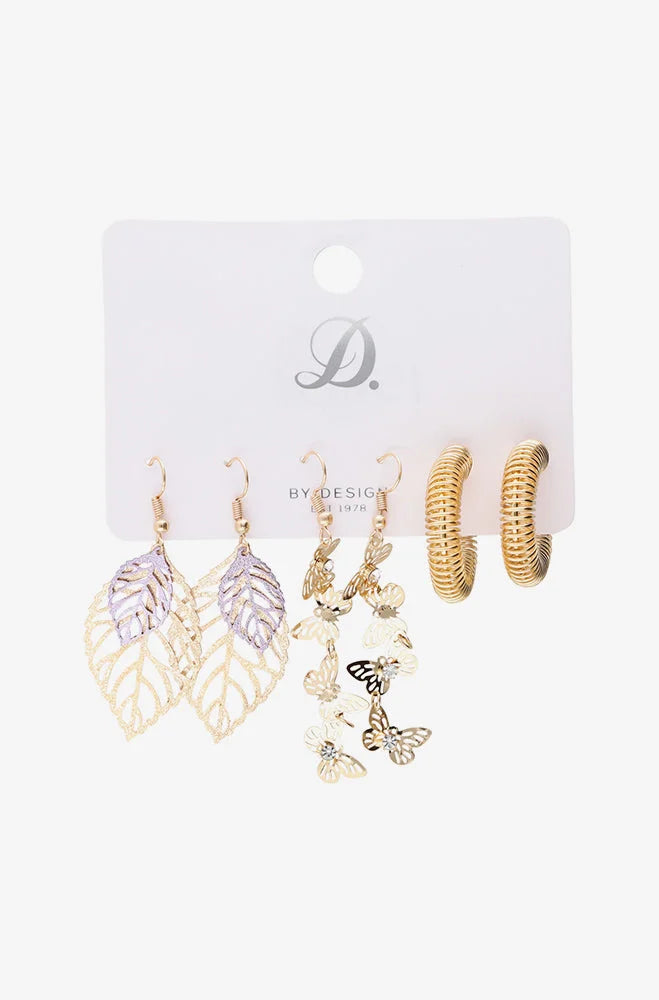 Dunns Clothing | Accessories | Taryn 3 Pack Earrings _ 151411 Gold