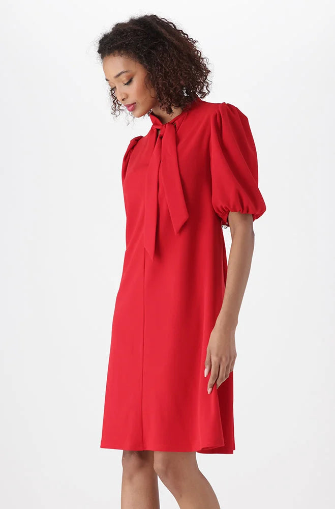 Dunns Clothing | Ladies | Tessa Kitty Bow Dress _ 150528 Red