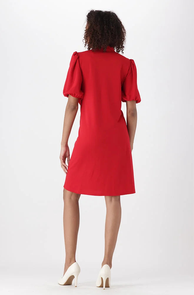 Dunns Clothing | Ladies | Tessa Kitty Bow Dress _ 150528 Red
