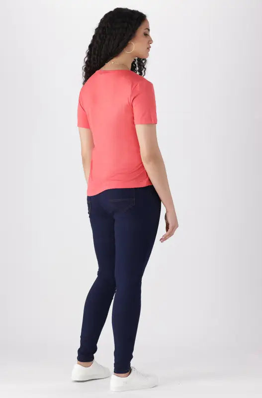 Dunns Clothing | Ladies | Tessa Scoop Neck Tee _ 140587 Pink