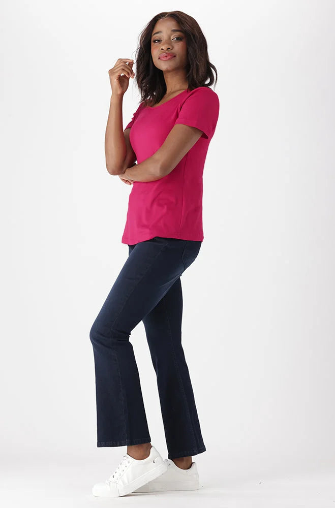 Dunns Clothing | Ladies | Tessa Scoop Neck Tee _ 151362 Pink