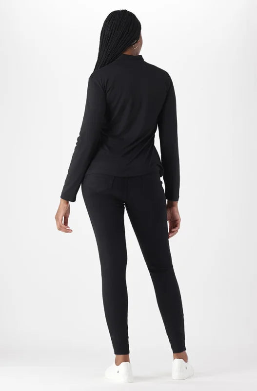 Dunns Clothing | Ladies | Tia Turtle Neck Top _ 148695 Black