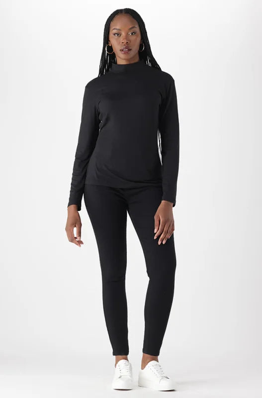 Dunns Clothing | Ladies | Tia Turtle Neck Top _ 148695 Black