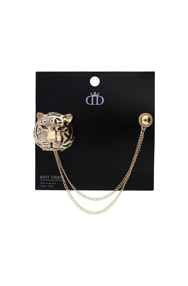 Dunns Clothing | Accessories | Tyger Diamante Suit Chain _ 151538 Gold
