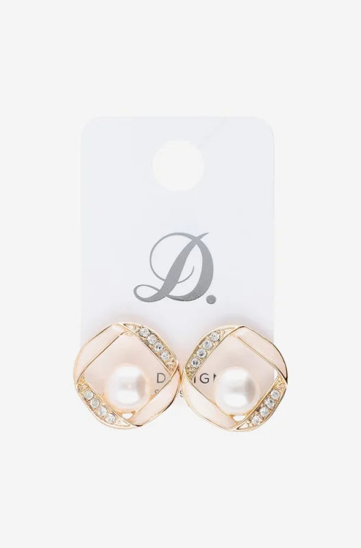Dunns Clothing | Accessories | Vera Pearl Stud Earrings _ 148185 Gold