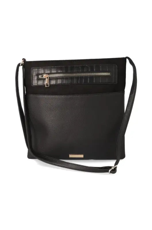 Dunns Clothing | Accessories West Court Zipper Sling Handbag _ 117972 Black