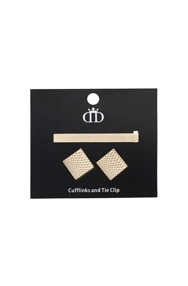 Dunns Clothing | Accessories | Zach Cufflinks And Tie Clip Set _ 151537 Gold