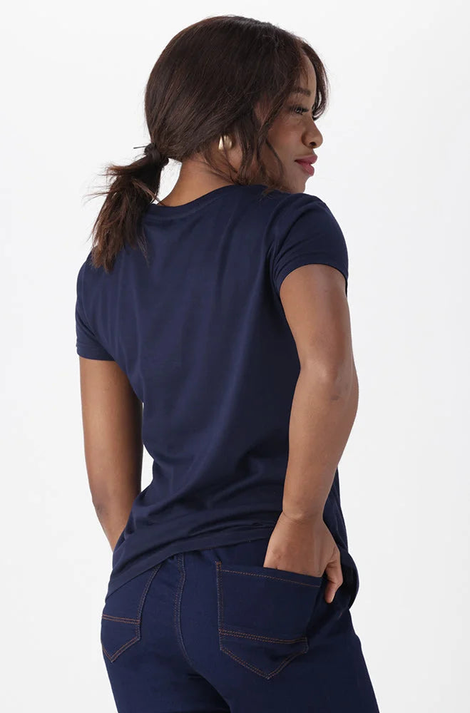 Dunns Clothing | Ladies | Zola Regular Fitted Graphic Tee _ 150318 Navy