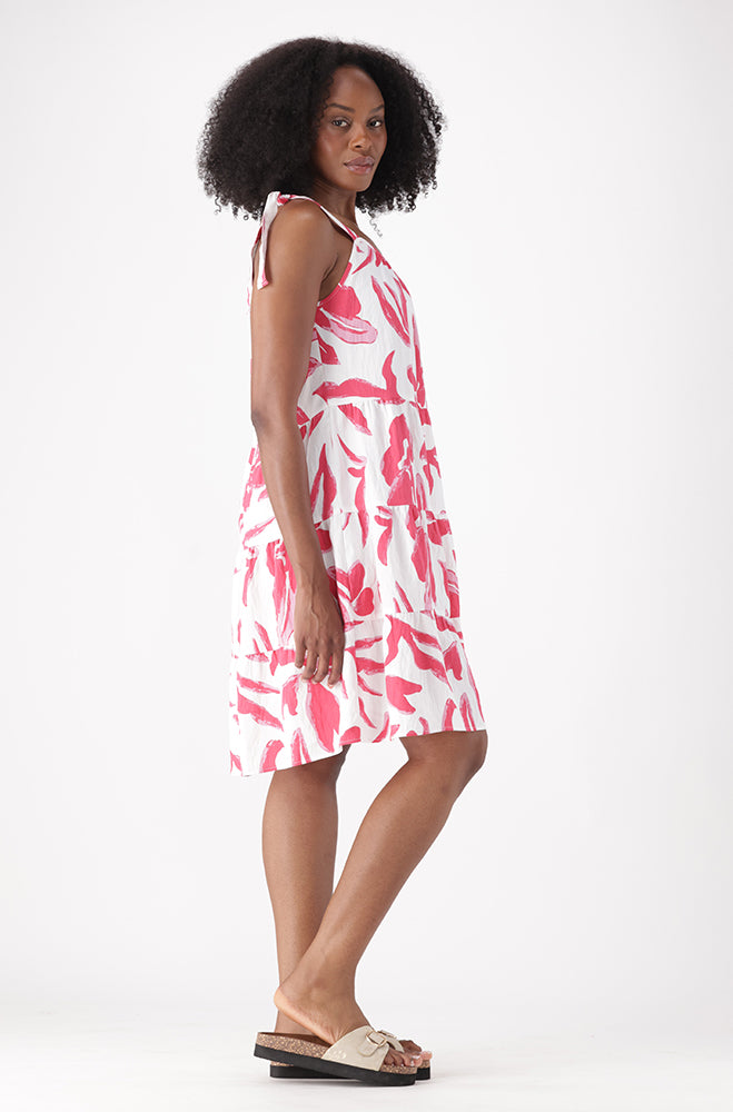 EISLEY PRINTED MIDI TIE DRESS