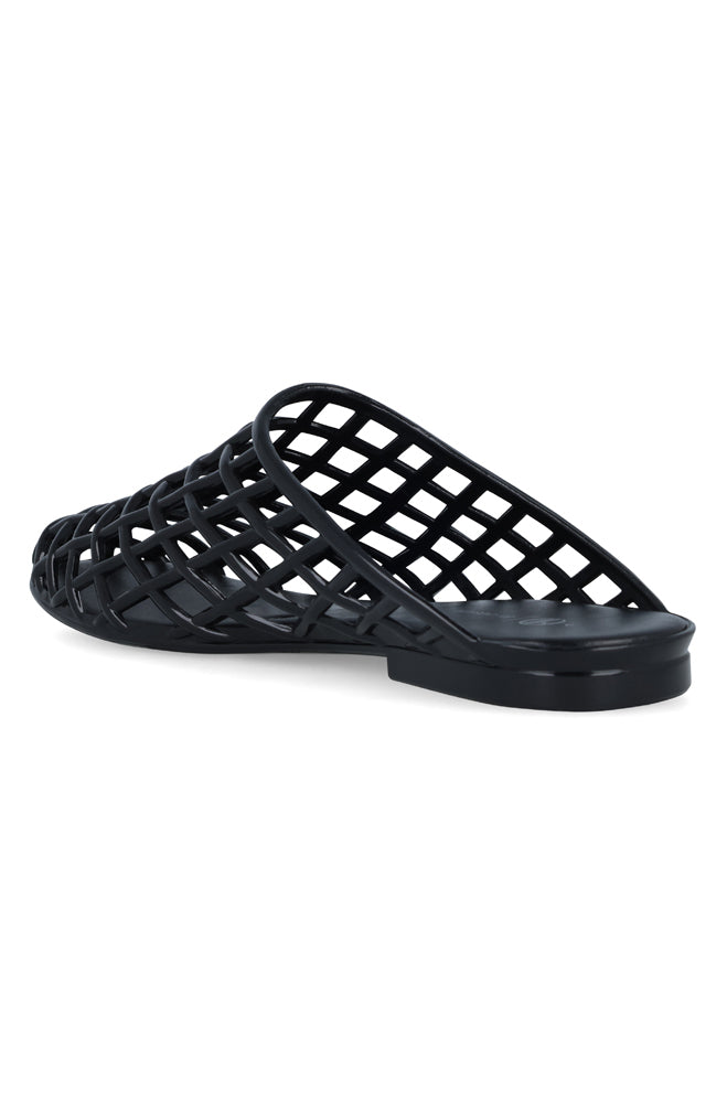 Cloe Woven caged jelly slip in mule